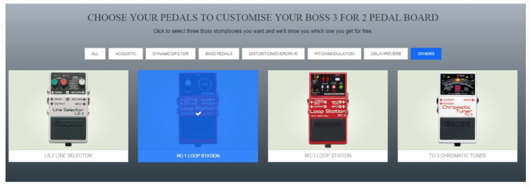 Elegir pedal boss3for2