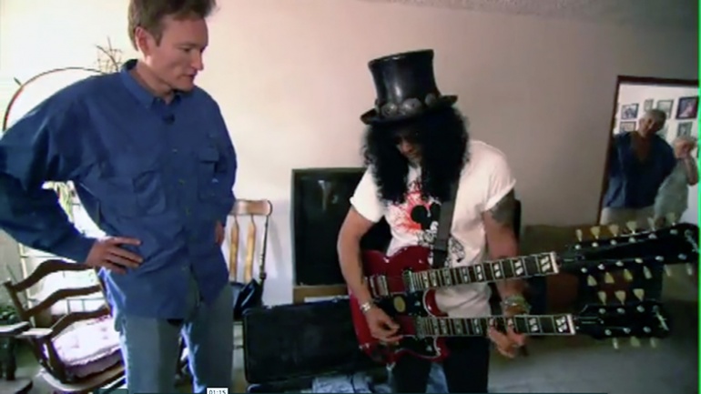 Slash y Conan O' Brien
