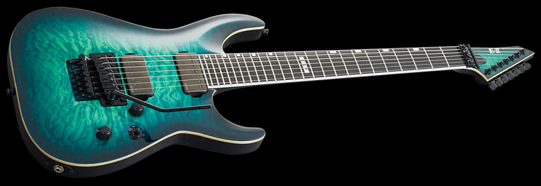 Horizon 7 String Black Turquoise Burst