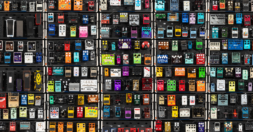World’s Largest Guitar Effect Pedalboard