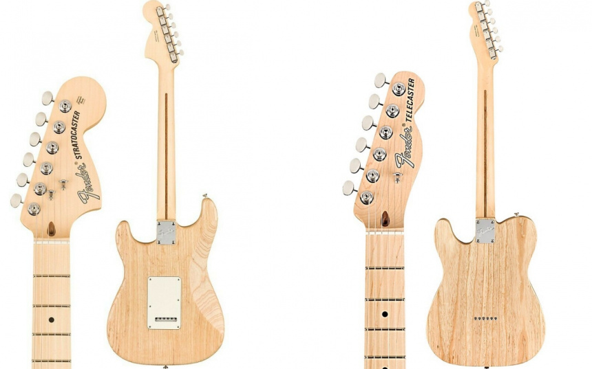 Raw Ash Tele Strat back