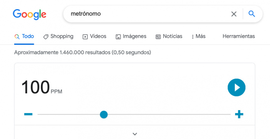 Metrónomo Google
