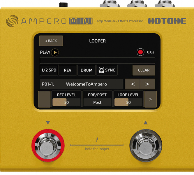 Hotone Ampero Mini en color mostaz