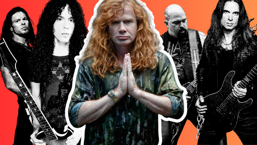 Megadeth y algunos de sus guitarristas