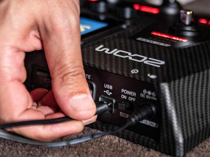 Conexión USB de una pedalera ZOOM