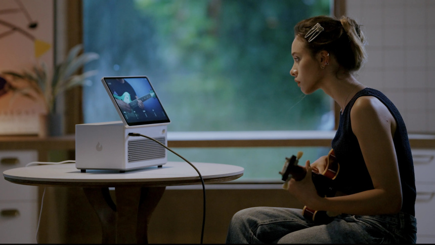 Guitarrista usando Lava Studio