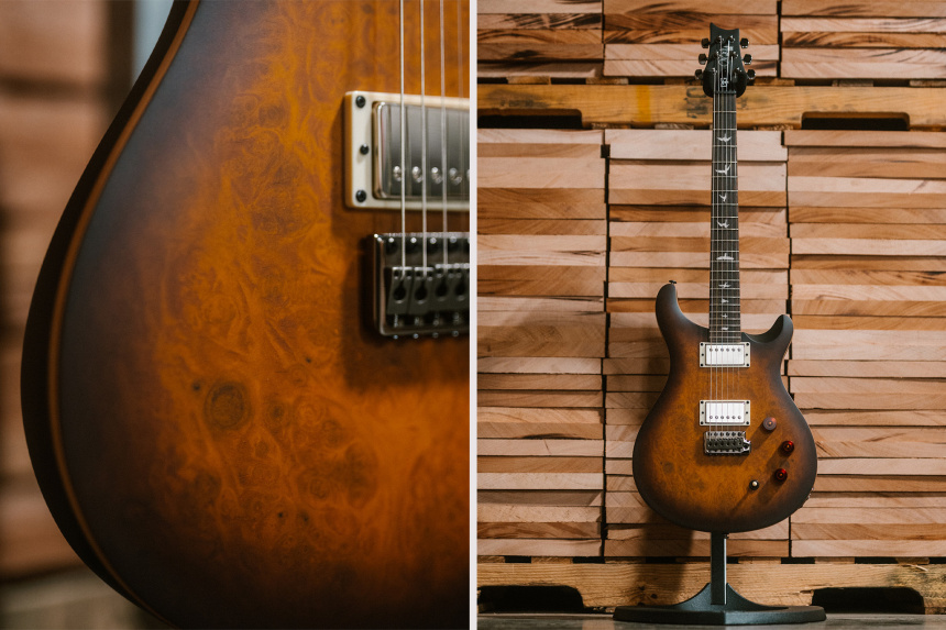 Detalle de la PRS SE DGT Laurel Burl Exotic LTD