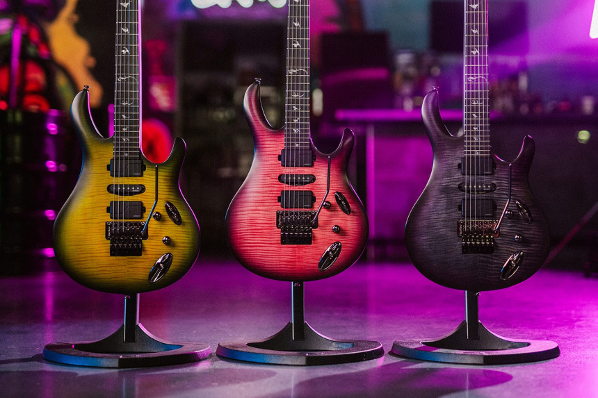 Los tres acabados de la PRS SE Chleo Herman Li Sig