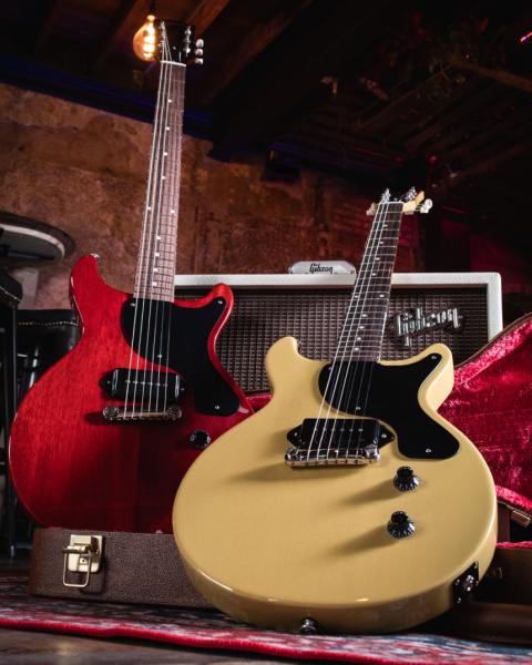 Gibson La Les Paul Junior Double Cut TV Yellow y Vintage Cherry