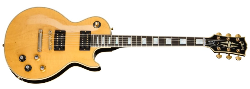 Frontal de la Gibson Mick Ronson 1968 Les Paul Custom Collector’s Edition