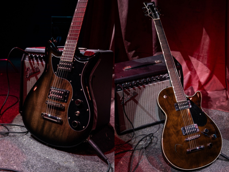 Gretsch Electromatic Baritone con amplis Fender