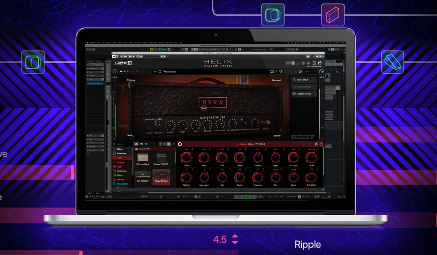 Line 6 Helix Stadium Native en un portatil de Apple