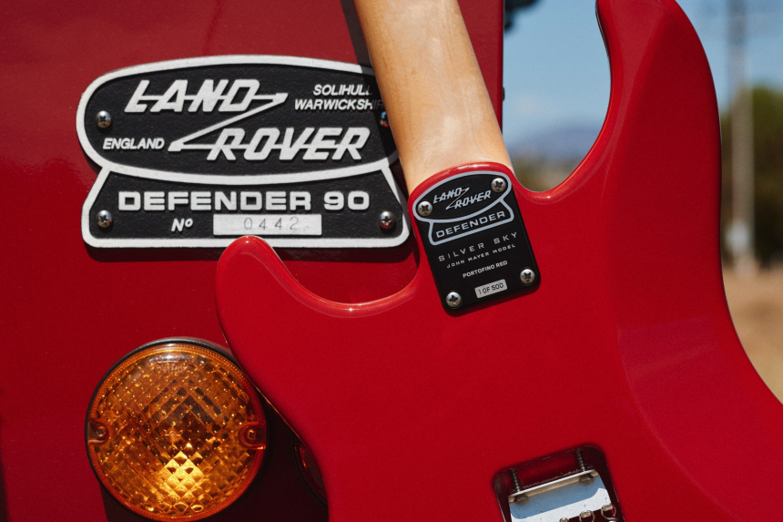 Placa trasera de la PRS Silver Sky Defender Limited Edition en Portofino Red