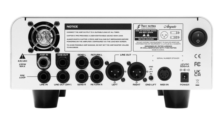 Conexiones del Two Notes Torpedo Captor X Pro