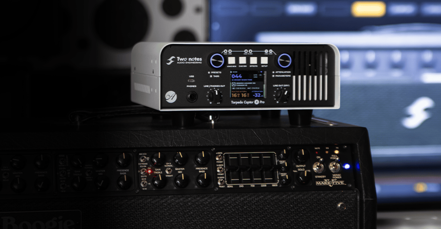 Two Notes Torpedo Captor X Pro sobre cabezal Mesa Boogie