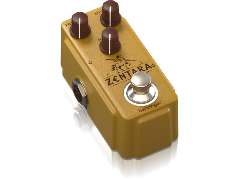 Pedal Behringer Zentara Mini-GD, de formato reducido y acabado dorado