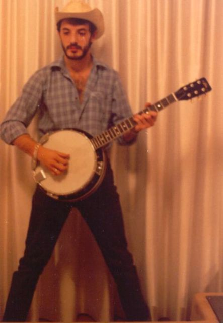 Con un banjo