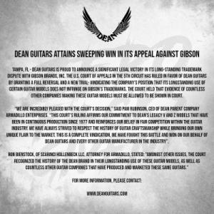 Dean gana a Gibson por demanda de plagio.jpg