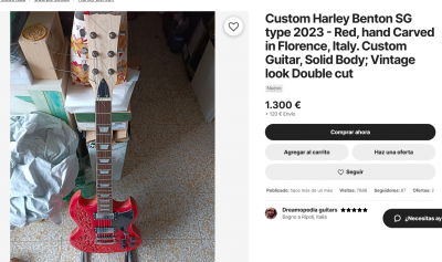 Screenshot 2023-12-26 at 17-09-47 Custom Harley Benton SG type 2023 - Red hand Carved in Florence Italy. Custom Guitar Solid Body Vintage look Double cut Reverb España.png