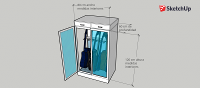 Mueble guitarrero Medidas interiores del area de guitarras.png