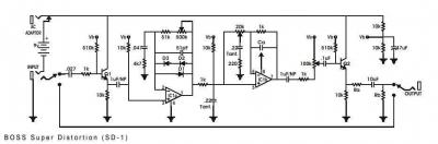 Boss sd1 схема