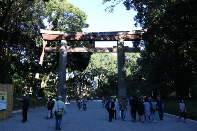 Arco Torii en el santuario Meiji