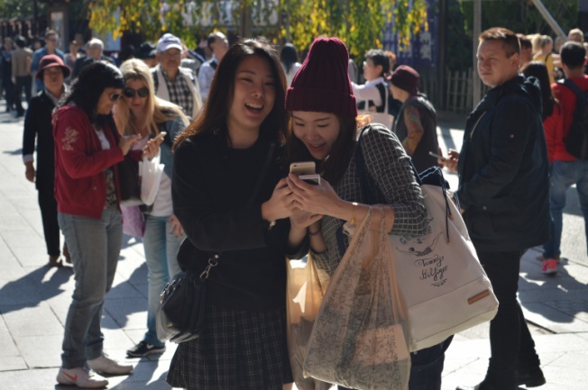 Japonesas en Asakusa