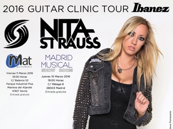 Nita Strauss de clinics por España