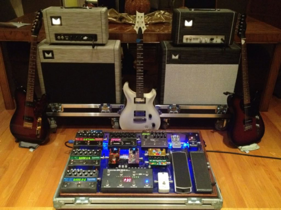 Amplis, pedales y guitarras