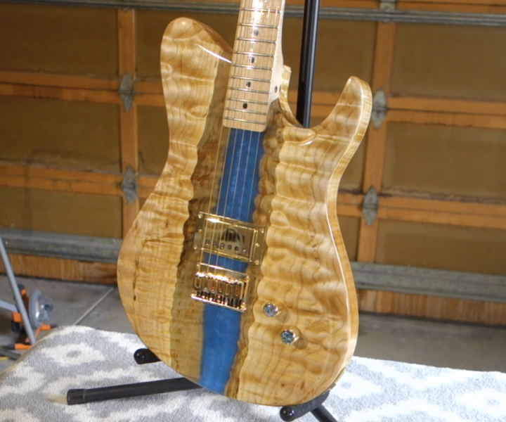 Epoxy Resin River Guitar