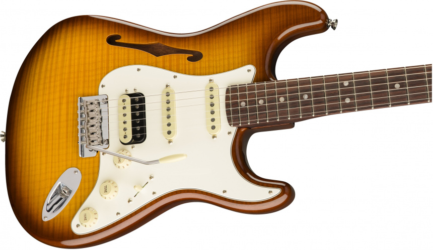 Flame Maple Top Stratocaster HSS Thinline body