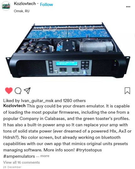 Post Instagram de KozlovTech