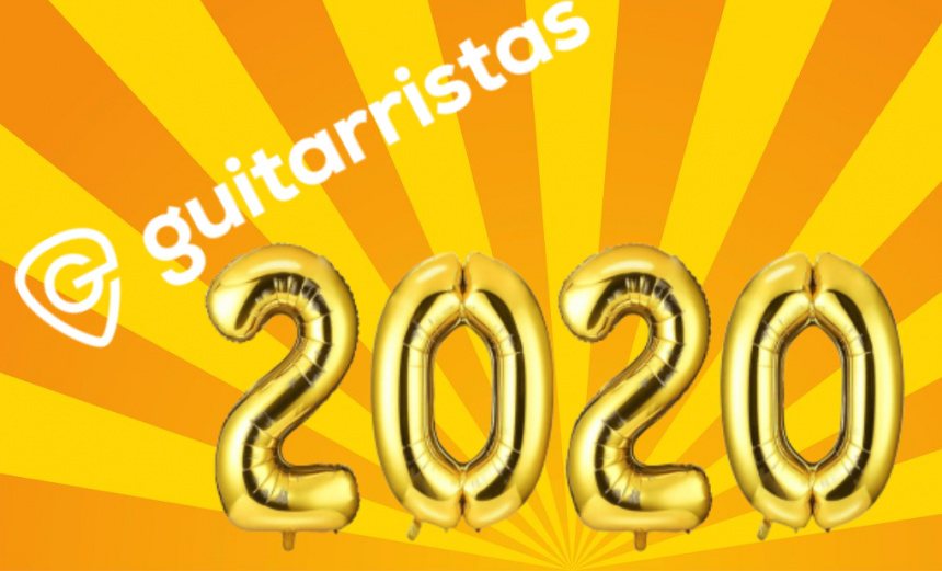 Feliz año nuevo uitarristas