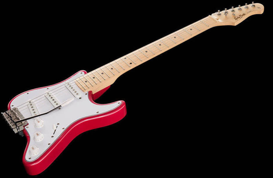 Harley Benton Guitarra de viaje tipo Stratocaster asequible y minimalista | Guitarristas
