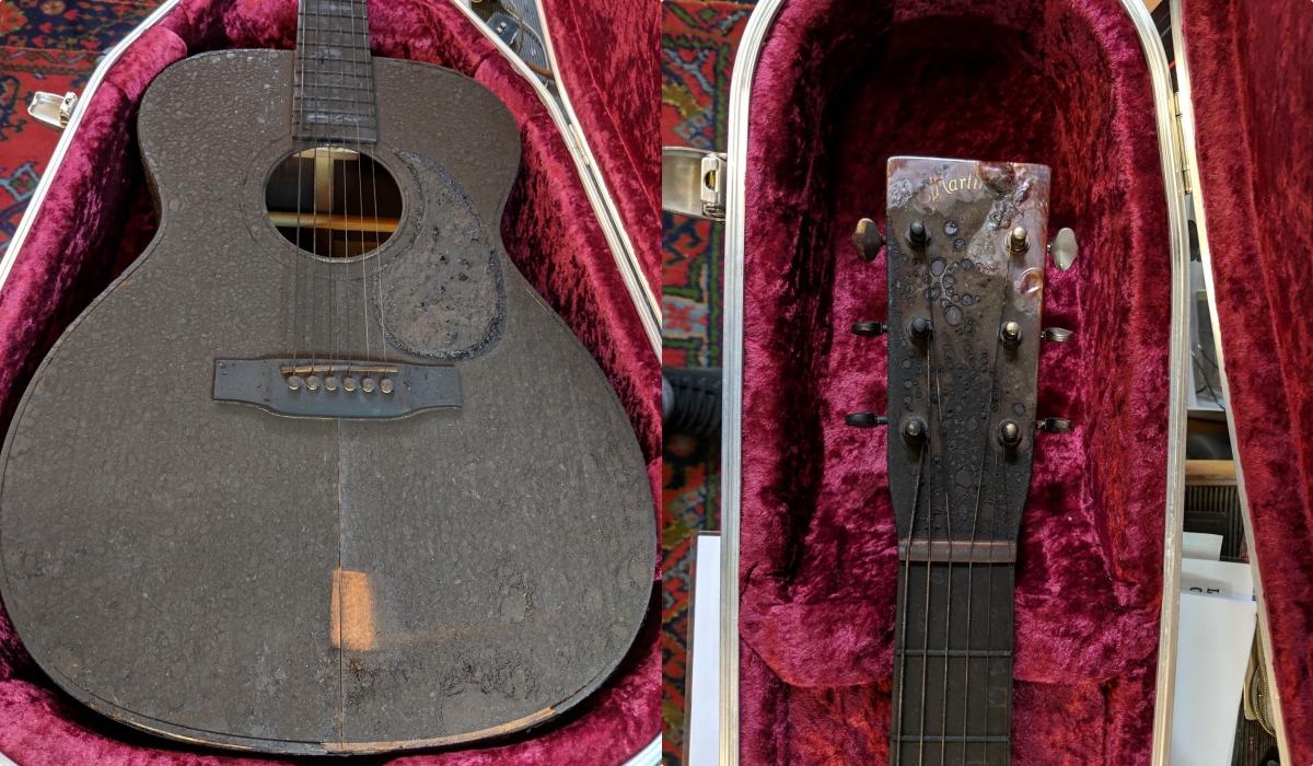 Esta Martin que Eric Clapton regaló a Ed Sheeran ha resucitado después de  quemarse en un incendio | Guitarristas