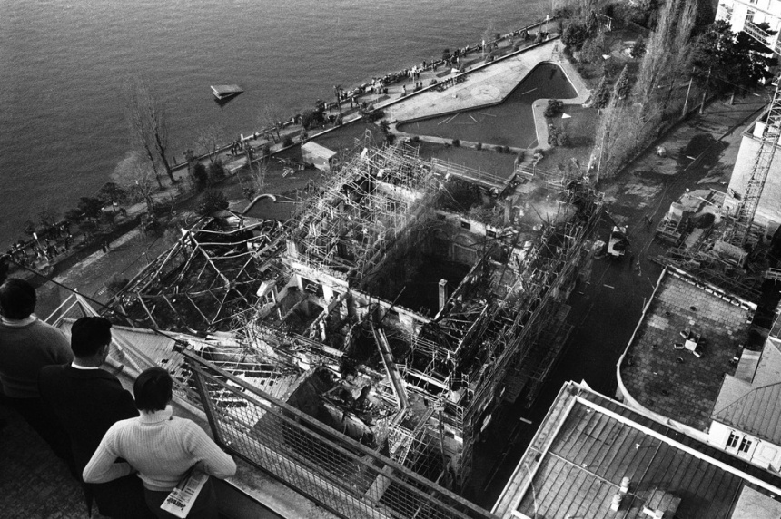 Casino de Montreux después del incendio