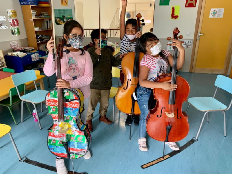 Alumnos de la Música del Reciclaje