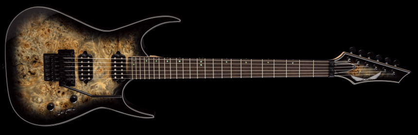 Exile con cuerpo de caoba y arce acolchado