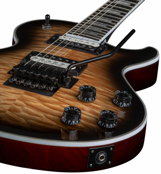 Cuerpo de la Thoroughbred Select Floyd Quilt Maple Natural Black Burst