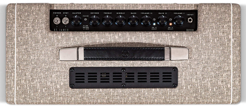 Panel de control del combo St James 50 con EL34