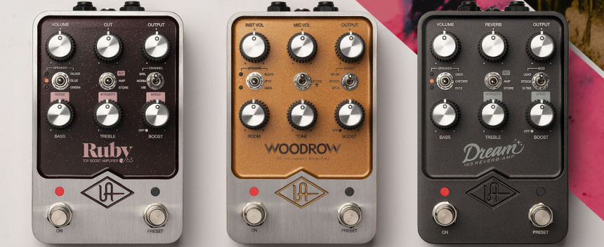 Universal Audio UAFX Dream '65, Ruby '63 y Woodrow '55