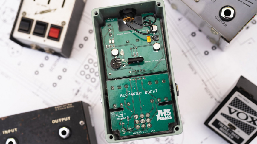 Interior del Germanium Boost de JHS Pedals