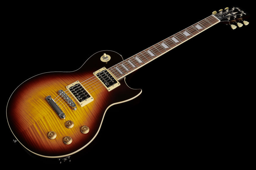 Harley Benton SC-550SL Gotoh Tribute en Gloss Autumn Flame Burst