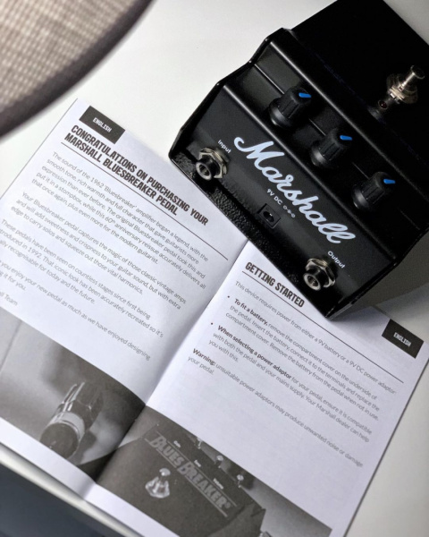Pedal Marshall Blues Breaker re-issue con manual de usuario