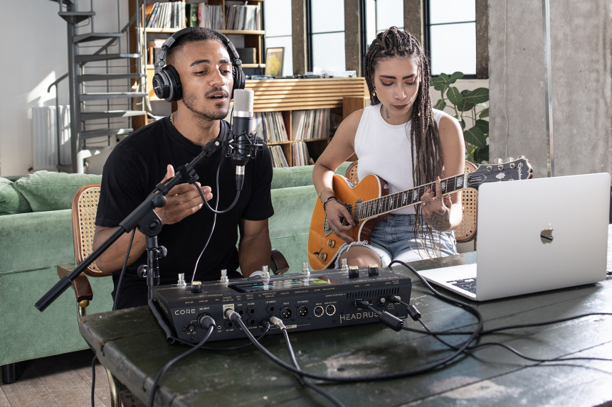 Usando efectos vocales con Headrush Core