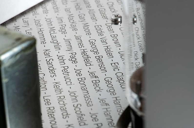 Placa con nombres del Jens Ritter Encore