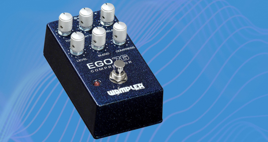 Wampler Ego 76 sobre fondo azul