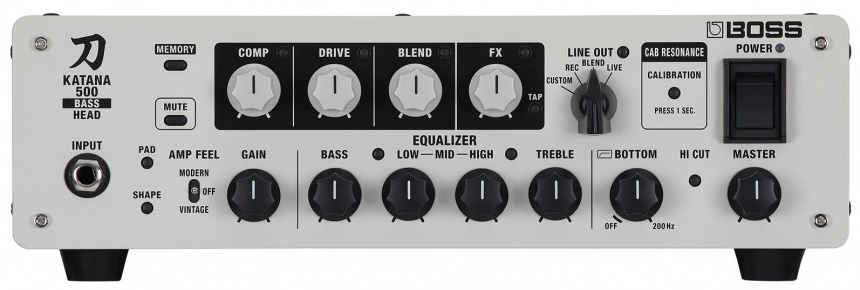 Frontal del Boss Katana-500 Bass Head