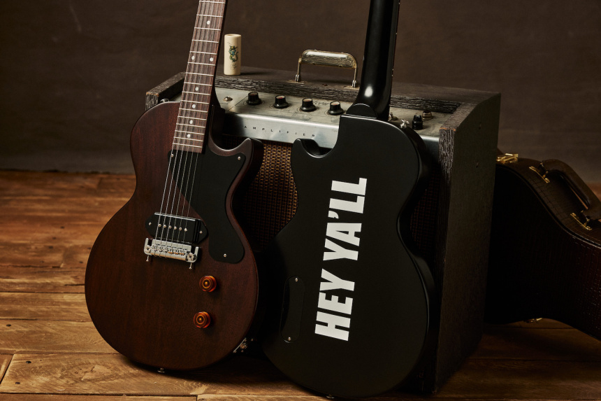 Gibson Charlie Starr Les Paul Junior con pegatina