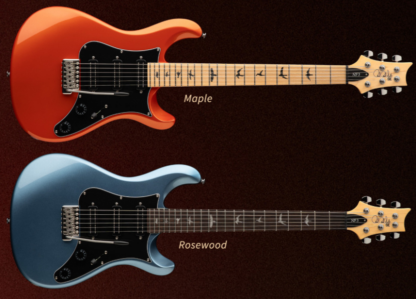 PRS SE NF3 con diapasón de arce o palorrosa